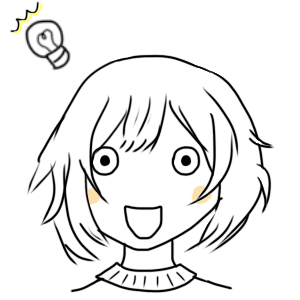 セカンド冷凍庫の選び方や置き場所の工夫に納得して、パッとひらめいた表情を浮かべる美穂さんのイラスト。